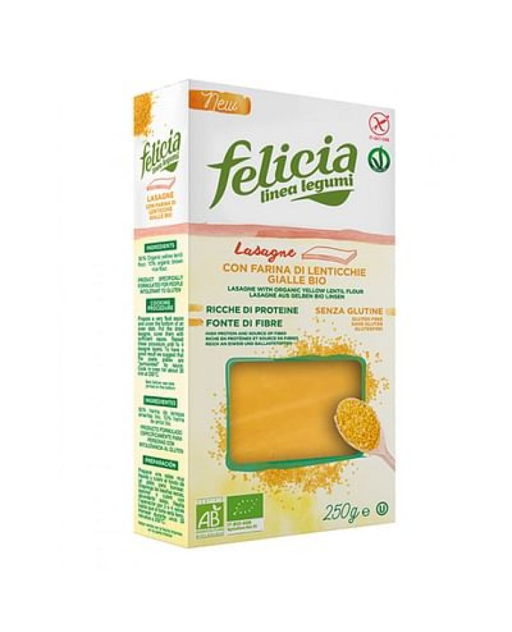 Felicia Bio Lasagne Lenticchie Gialle Con Riso Integrale 250 G
