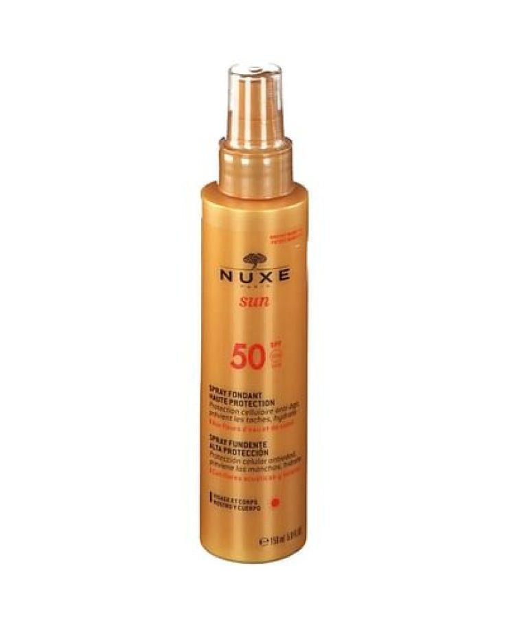 Nuxe Sun Spray Fondant Haute Protection Spf50 Visage Et Corps 150 Ml