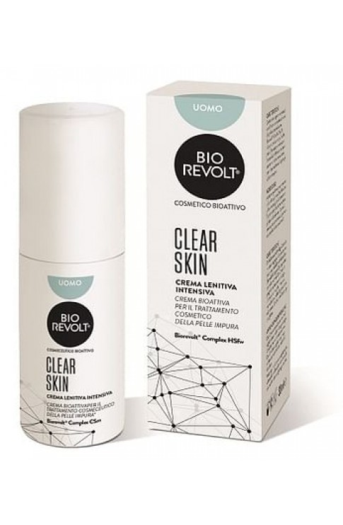 Biorevolt Rx Clear Skin Uomo Crema Lenitiva Intensiva Bioattiva Per Pelle Impura 30 Ml