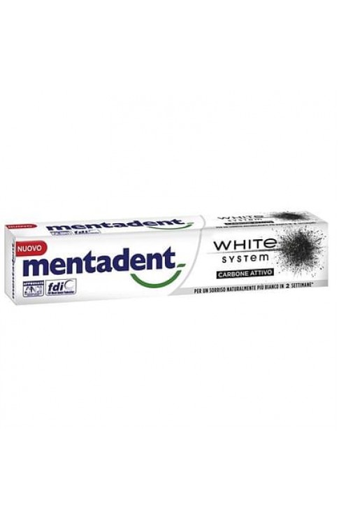 Mentadent White System Charcoal 75 Ml