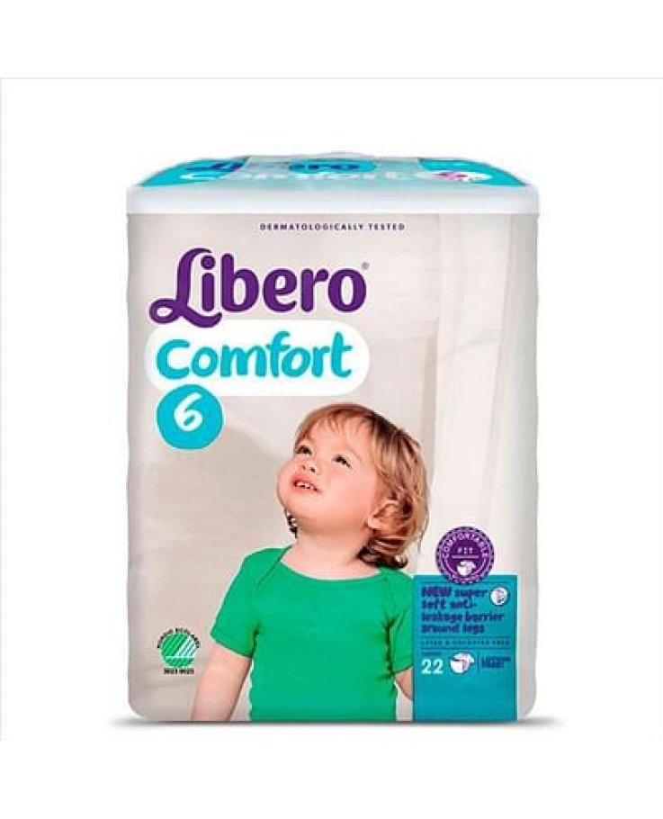 Libero Comfort 6 Pannolino Per Bambino Taglia 13 20 Kg 22 Pezzi