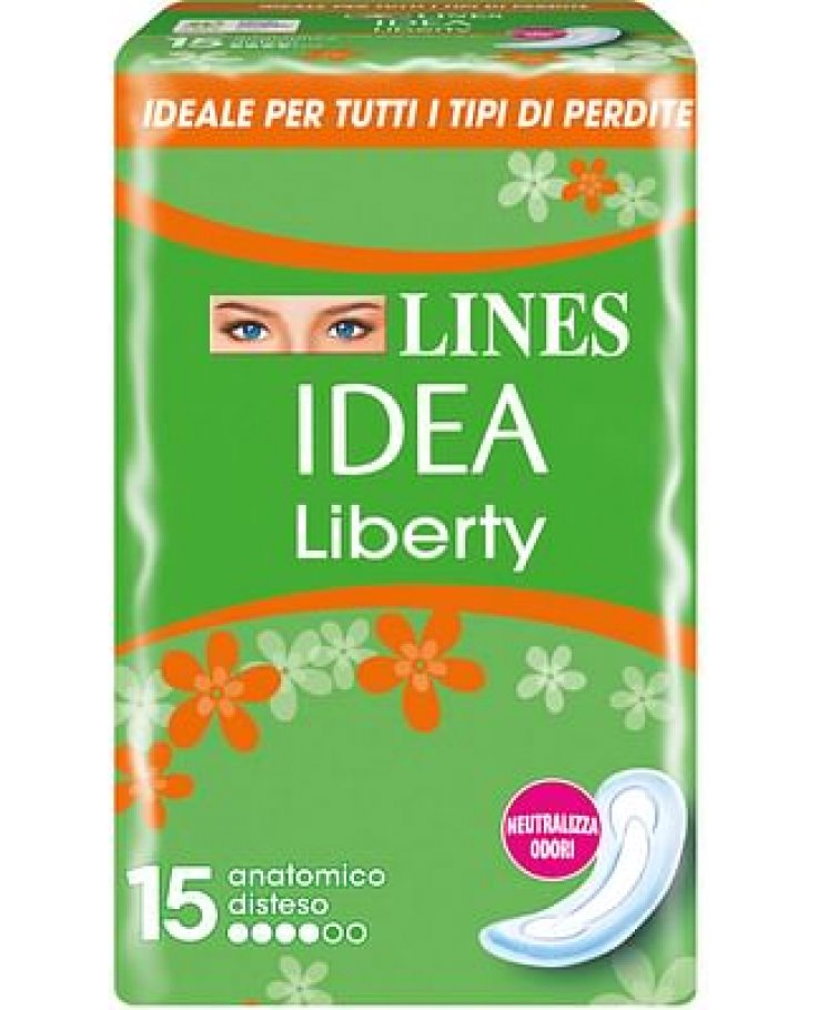 Lines Idea Assorbente Liberty Anatomico 15 Pezzi