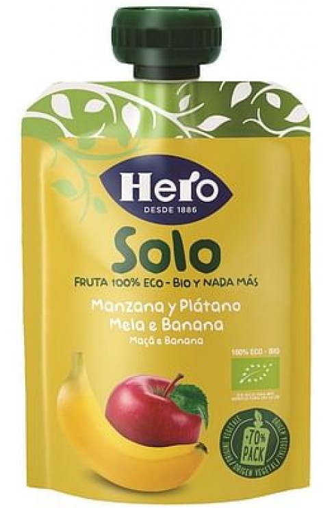 Hero Solo Frutta Frullata 100% Bio Mela/Banana 100 G