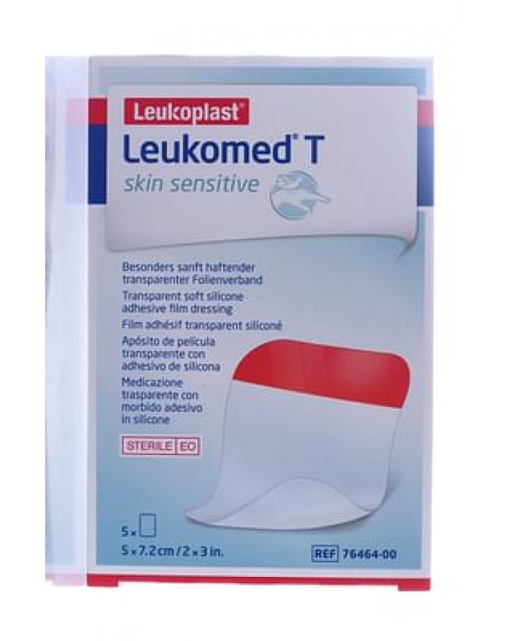 Leukomed T Skin Sensitive Medicazione Post Operatoria Trasparente Con Massa Adesiva In Silicone 7,2x5 Cm 5 Pezzi