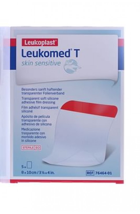 Leukomed T Skin Sensitive Medicazione Post Operatoria Trasparente Con Massa Adesiva In Silicone 8x10 Cm 5 Pezzi