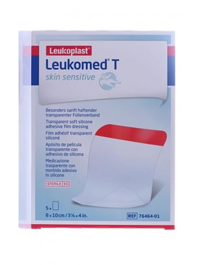 Leukomed T Plus Skin Sensitive Medicazione Post Operatoria Trasparente Mpermeabile Con Massa Adesiva Al Silicone 8x10cm5 Pezzi