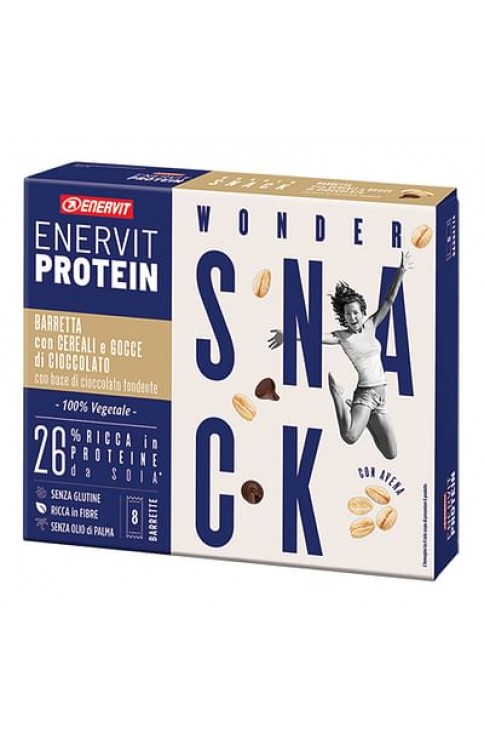 Enervit Protein Snack Cereali Cioccolato Vegetale 8 Barrette 27 G