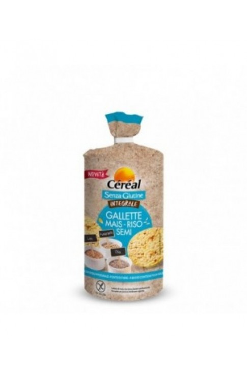 Cereal Senza Glutine Integrale Gallette Mais Riso Semi 115 G
