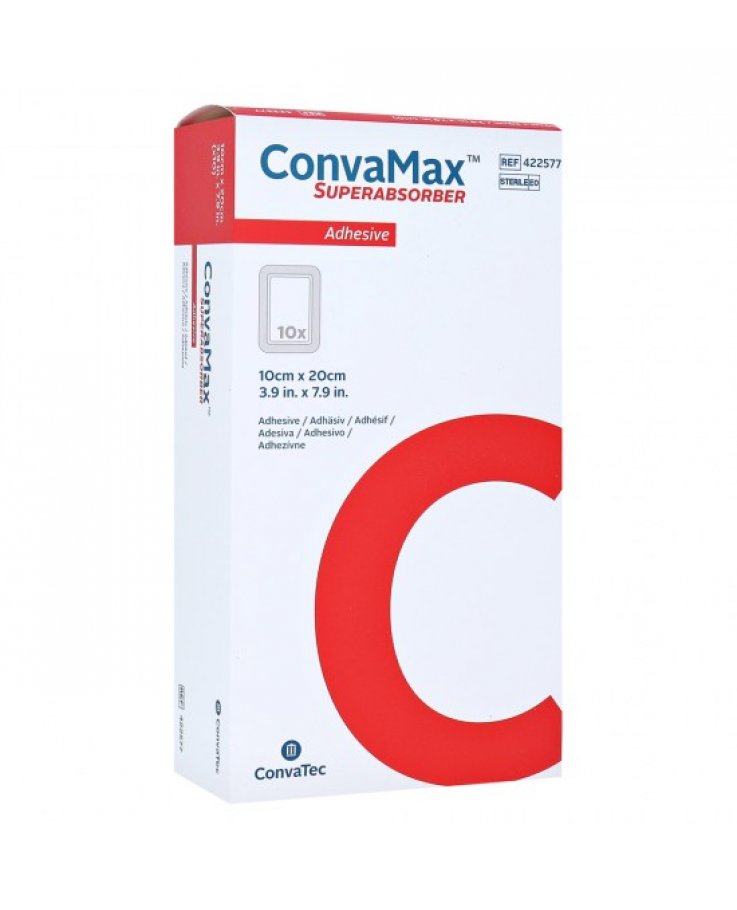 Medicazione Avanzata Convamax Superabsorber Adhesive 10 X 20 Cm 10 Pezzi