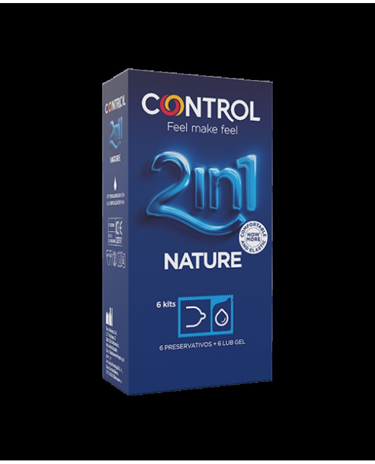 Control 2in1 New Nature 2,0 + Nature Lube 3+ 3 Pezzi