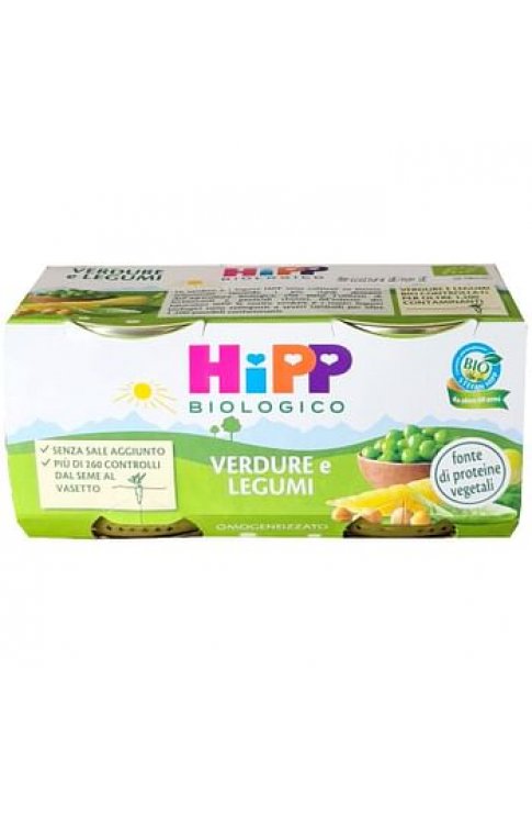 Hipp Bio Omog Verd/Legumi2x80g