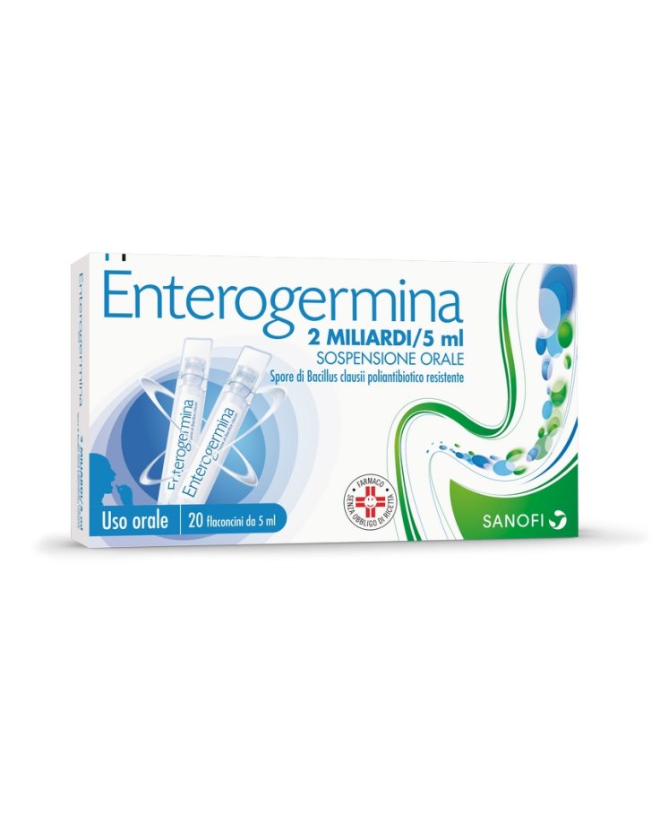 Enterogermina Sospensione Orale 20 Flaconcini 2 mld / 5 ml