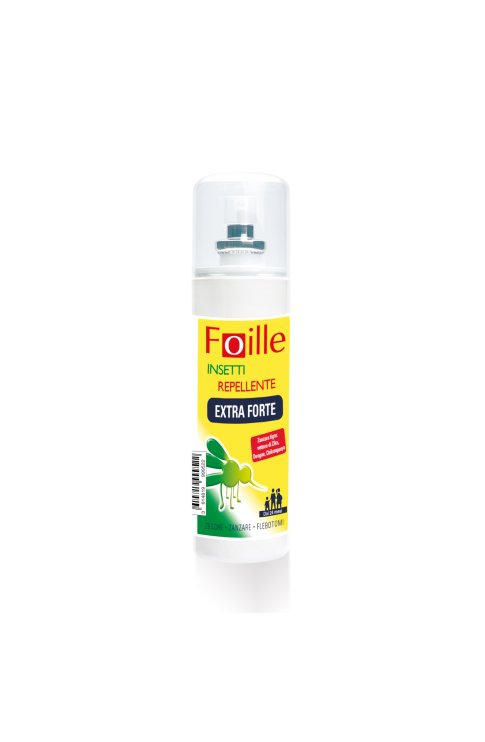Foille Insetti Repellente Extra Forte Deet 50%, Spray anti zanzare, zecche e flebotomi 100ml 
