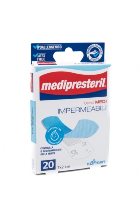 Cerotto Medipresteril 7X2 Impermeabili 20 Pezzi