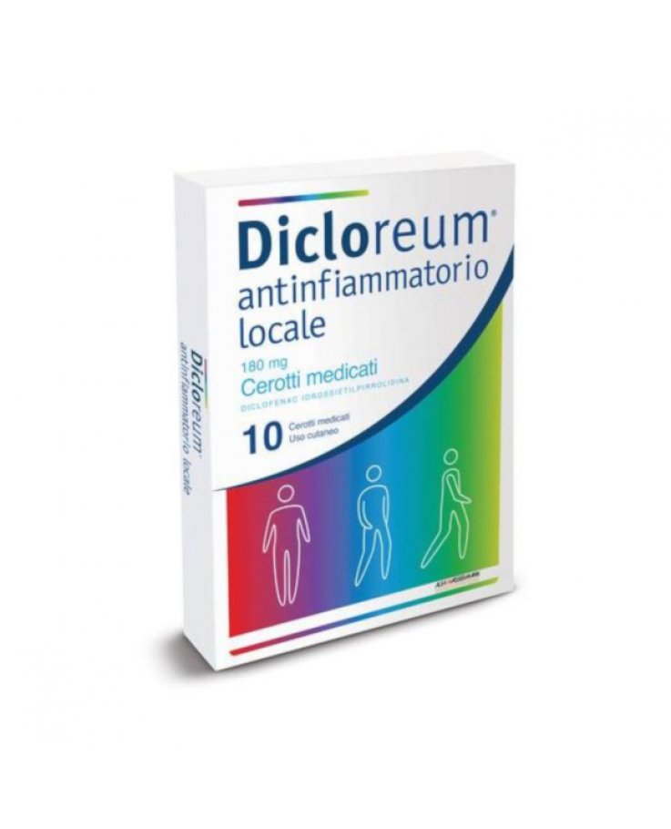 Dicloreum Antinfiammatorio Locale 10 Cerotti Medicati 180 mg