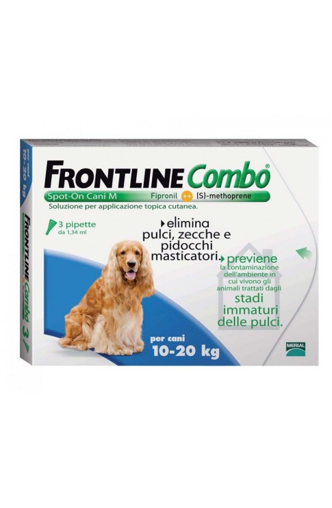 Frontline Combo 3 Pipette 1,34 ml Per Cani da 10 a 20 kg