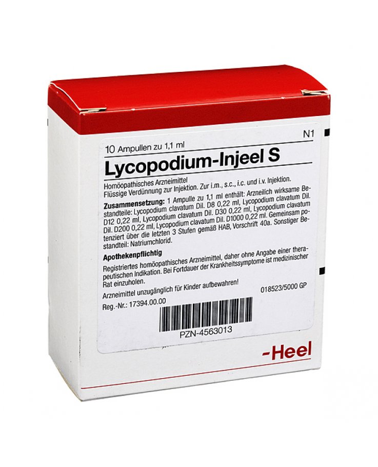 LYCOPODIUM Injeel 10 Fiale 1,1 Ml HEEL