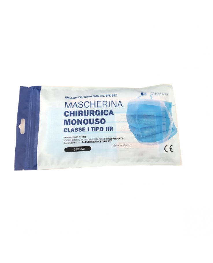 MASCHERINE CHIRURGICHE MONOUSO 10 PEZZI