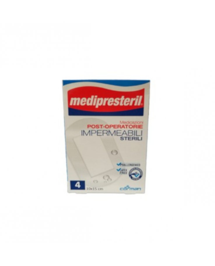 Medipresteril Medicazioni Post Operatorie Impermeabili Sterili 10X15cm 4 Pezzi