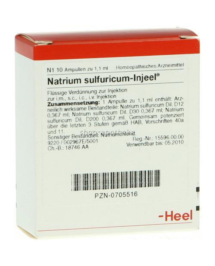 NATRUM Sulfuricum Injeel 10 Fiale HEEL