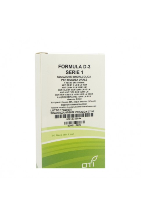 Oti Formula D3 Serie 1 Composto 20 Fiale Idroalcoliche