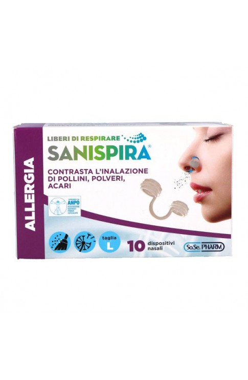 Sanispira Allergia Filtro Nasale L 10 Pezzi