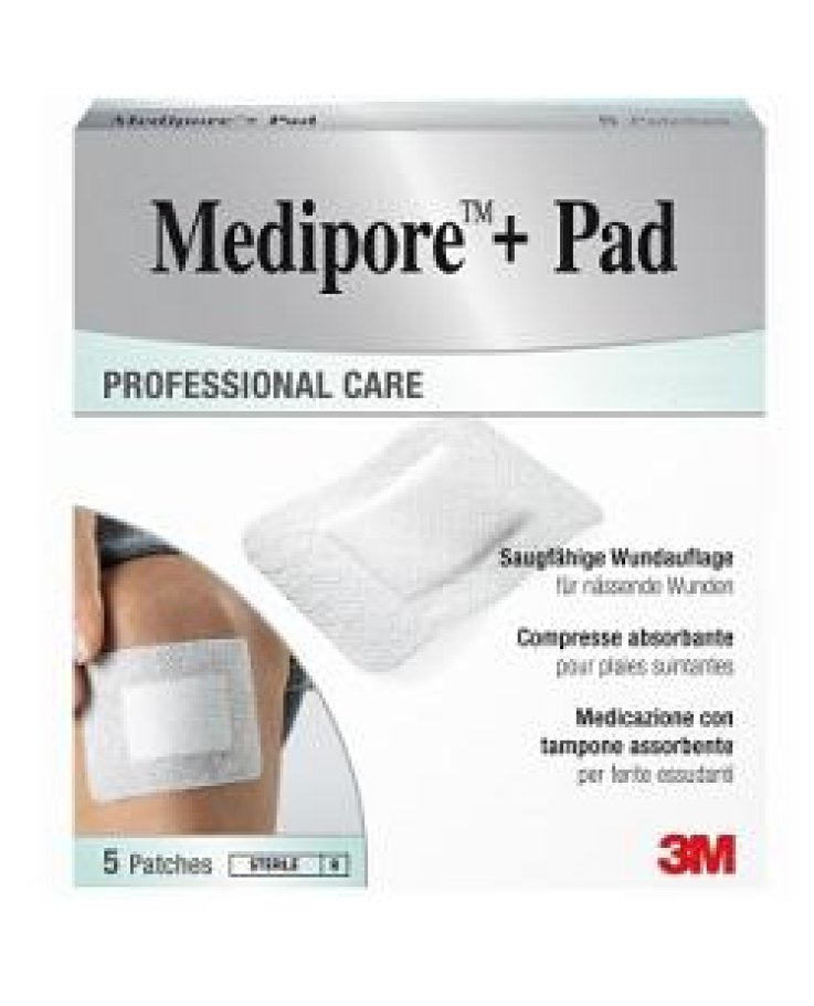 MEDIPORE+PAD Med.10x20cm 5pz