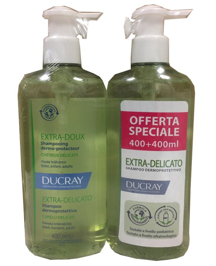 Ducray Extra Delicato Shampoo Dermoprotettivo 2x400ml