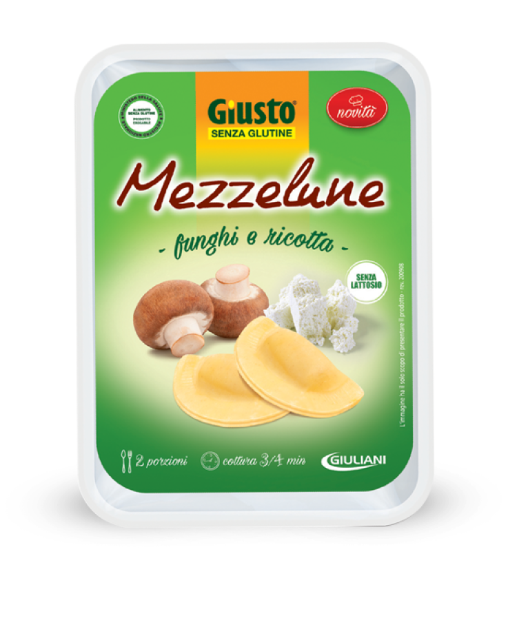 Giusto Senza Glutine Mezzelune Funghi/Ricotta 250 G
