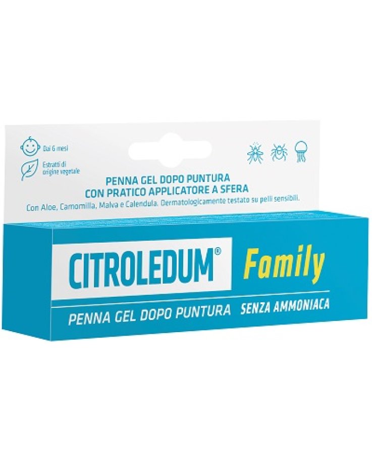 Citroledum Family Penna Gel Dopo Puntura Senza Ammoniaca 15ml