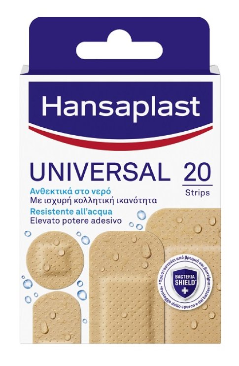 Cerotto Hansaplast Universal Resistente All'acqua 4 Forme Assortite 20 Pezzi