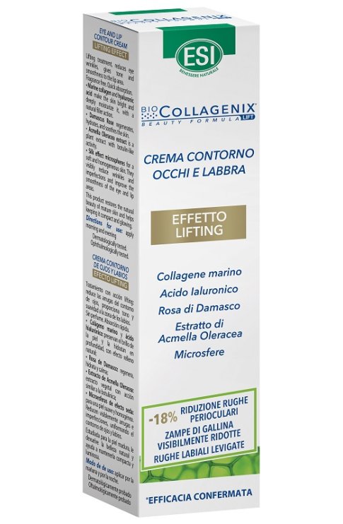 Esi Biocollagenix Crema Contorno Occhi Labbra Effetto Lifting 15 ml