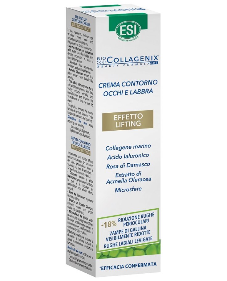 Esi Biocollagenix Crema Contorno Occhi Labbra Effetto Lifting 15 ml