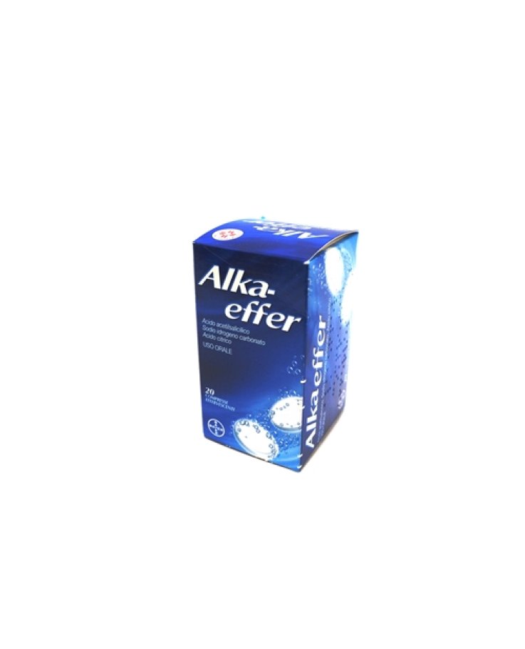 Alkaeffer Antidolorifico contro Febbre Dolore con Acido Acetilsalicilico 20 Compresse Effervescenti