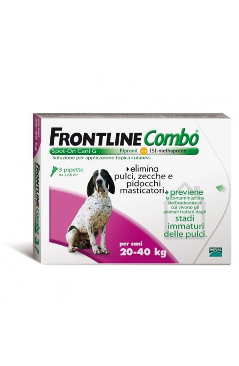 Frontline Combo 3 Pipette 2,68 ml Per Cani 20 a 40 kg