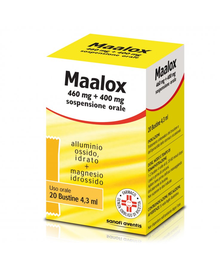 Maalox 20 Bustine Sospensione Orale 460+400mg