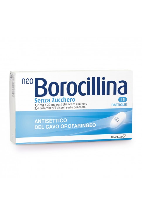 NeoBorocillina 16 Pastiglie Senza Zucchero 1,2 + 20 mg