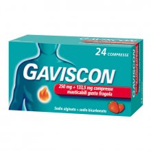 Gaviscon 24 Compresse Masticabili 250+133,5mg Fragola