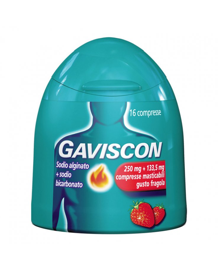 Gaviscon 16 Compresse Masticabili 250+133,5mg Fragola