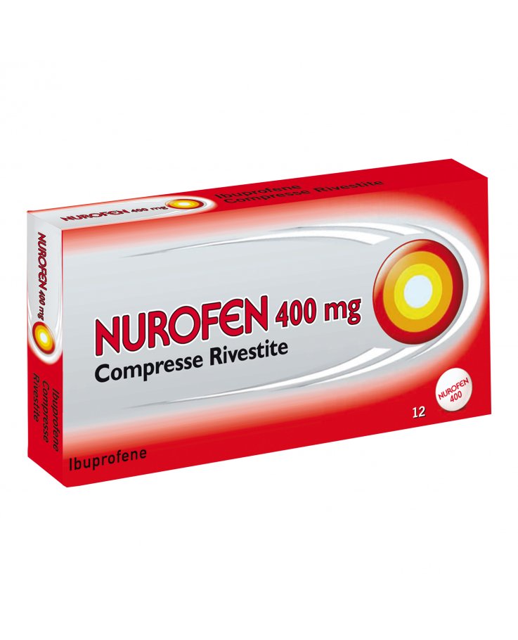 NUROFEN 400MG 12 CPR ibuprofene azione antinfiammatoria e antidolorifica contro febbre, mal di testa,  dolori muscolari e articolari