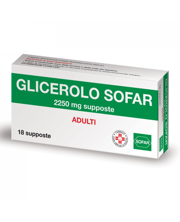 Glicerolo * ad 18 Supposte 2250 mg
