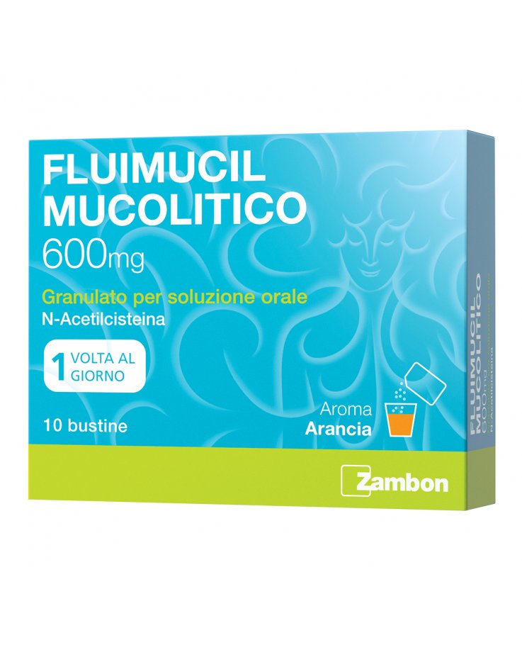 Fluimucil Mucolitico 600 mg Granulato Sospensione Orale 10 Bustine