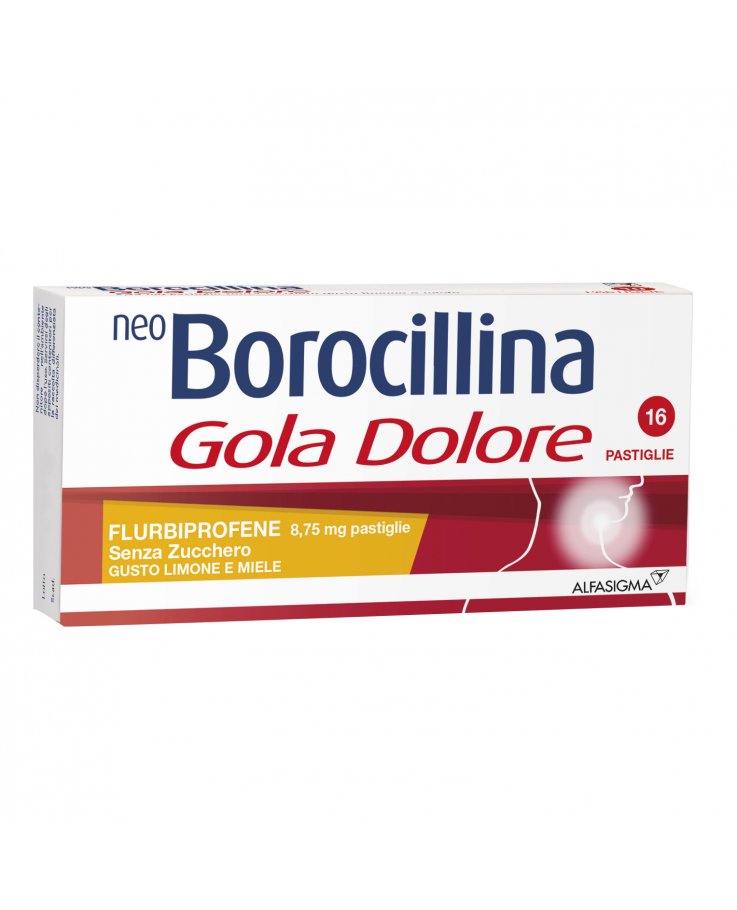 NeoBorocillina Gola Dolore 16 Pastiglie Limone & Miele