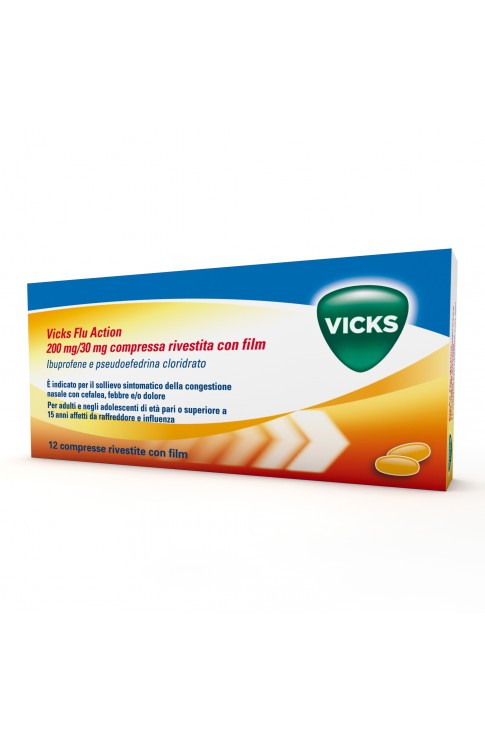 Vicks Flu Action 12 Compresse 200+30mg