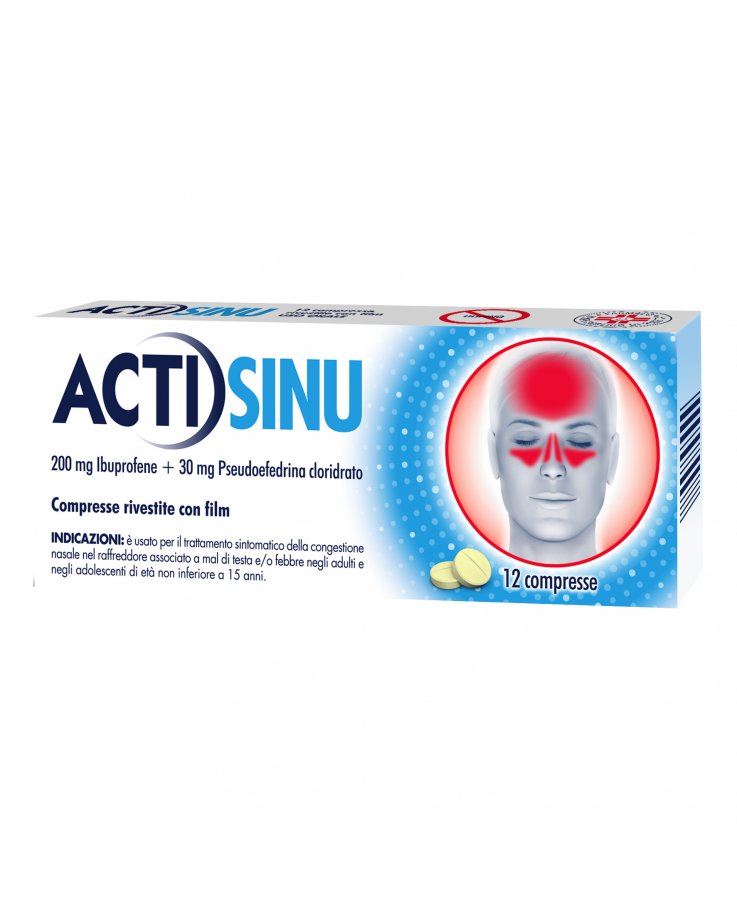 ACTISINU 200 + 30 mg 12 Compresse