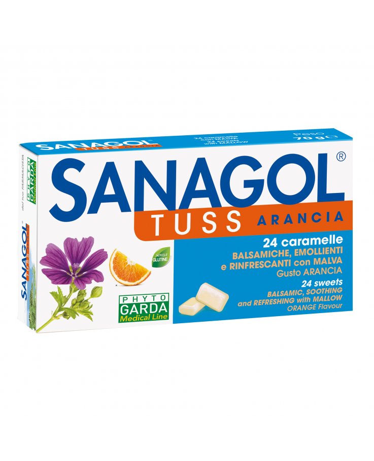 Sanagol Tussis Arancia 24 Caramelle