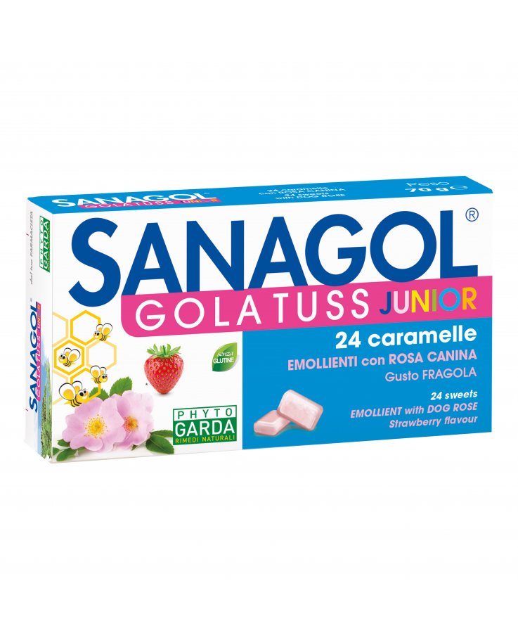 Sanagol Gola Tuss Junior Fragola 24 Caramelle