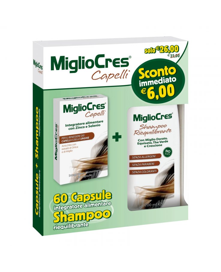 Migliocres Promo 60 Capsule + Shampoo Riequilibrante