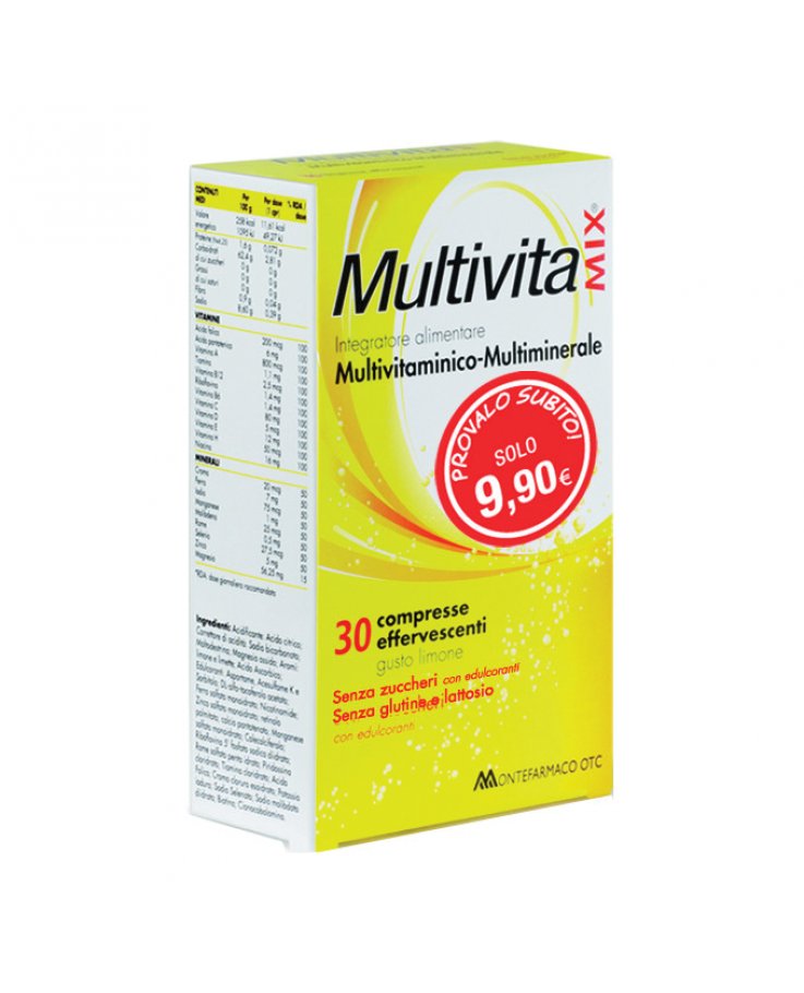 Multivitamix Effervescenti Senza Zucchero Senza Glutine 30 Compresse