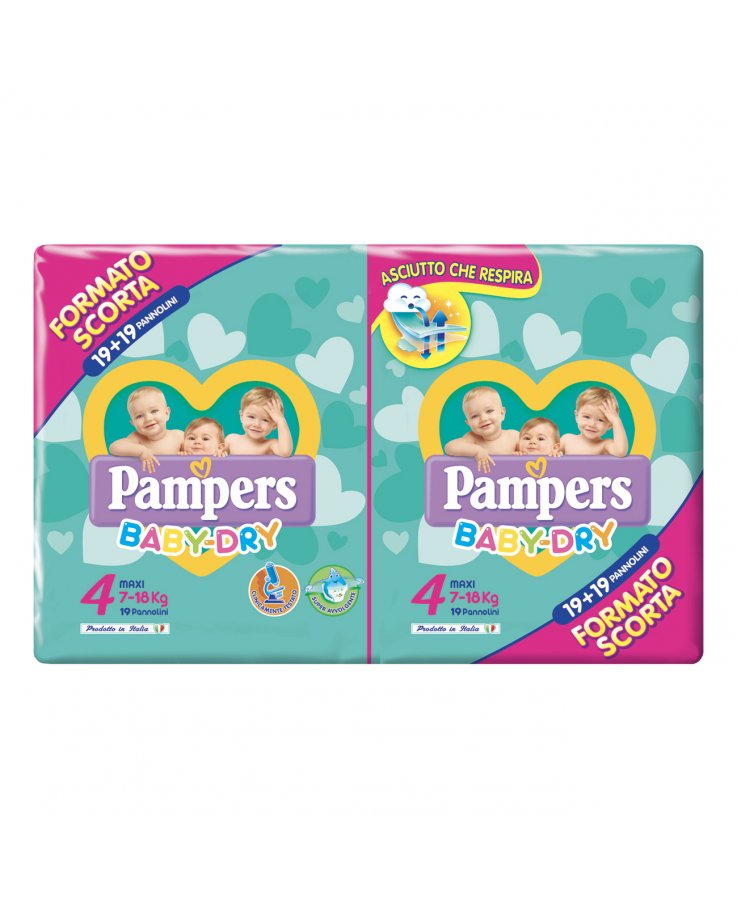 Pampers Baby Dry Duo Dwct 4 Maxi 38 Pezzi